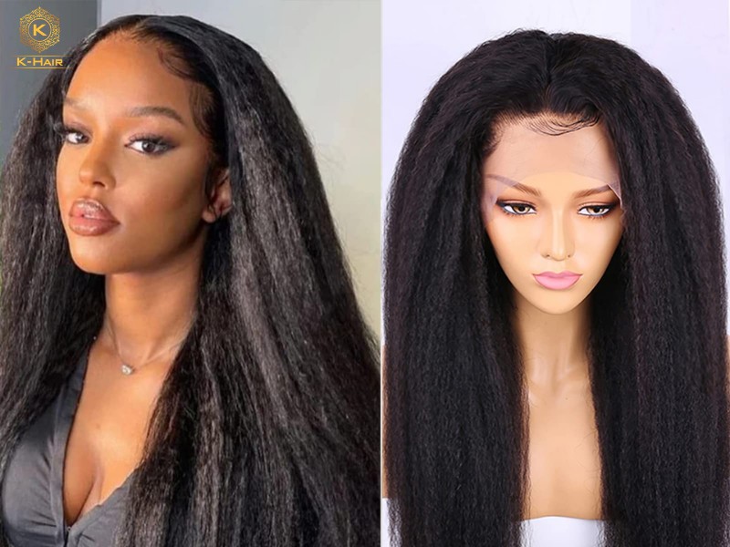 Yaki hair looks like the relaxed version of 4B/4C natural hair