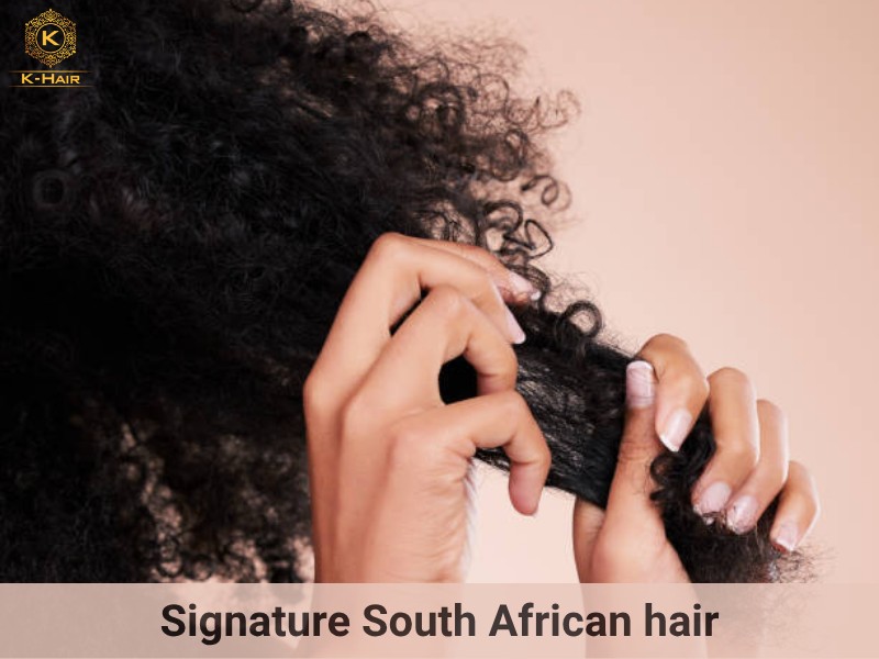 Natural afro-textured hair of South African women