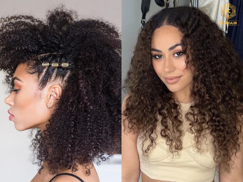 4A Hair (left) vs 3C Hair (right)