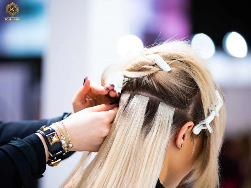 Applying hair extensions is much more time-saving than dyeing your hair