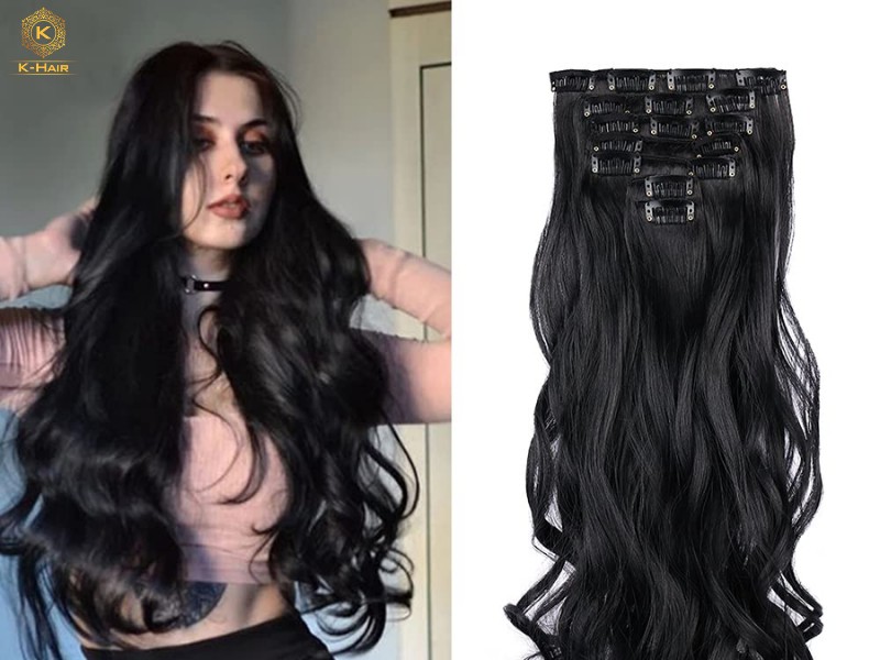 Clip-ins can be attached using the small hair clips