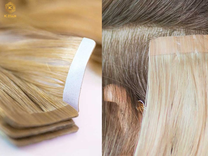 Tape-ins tend to come in small wefts, with a strip of double-sided tape attached at the root