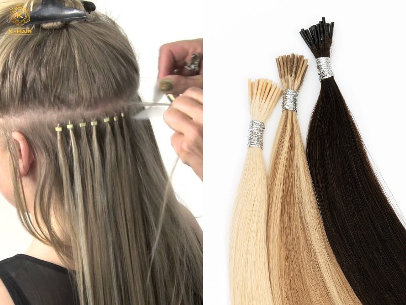 I-tips will be crocheted or tied to user’s hair using nanoring or beads