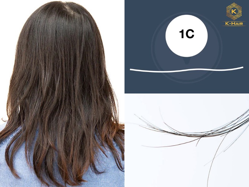 1C hair has the thickest strands of the straight hair types