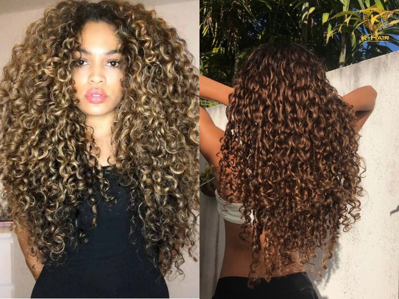 Bouncy, elastic curls with full volume and moderate shrinkage is the typical traits of 3B hair
