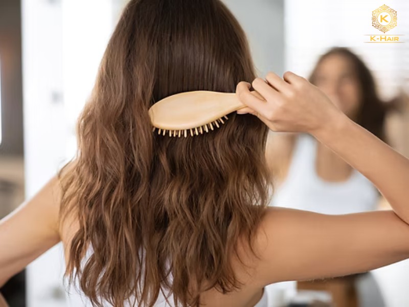 Brushing can help distribute oil more evenly