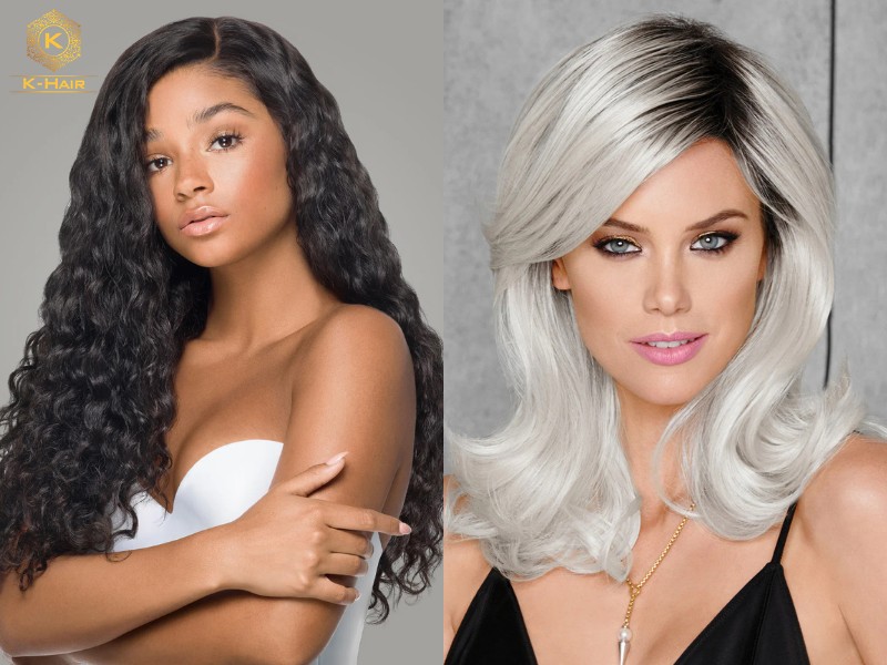 Human hair and Synthetic hair