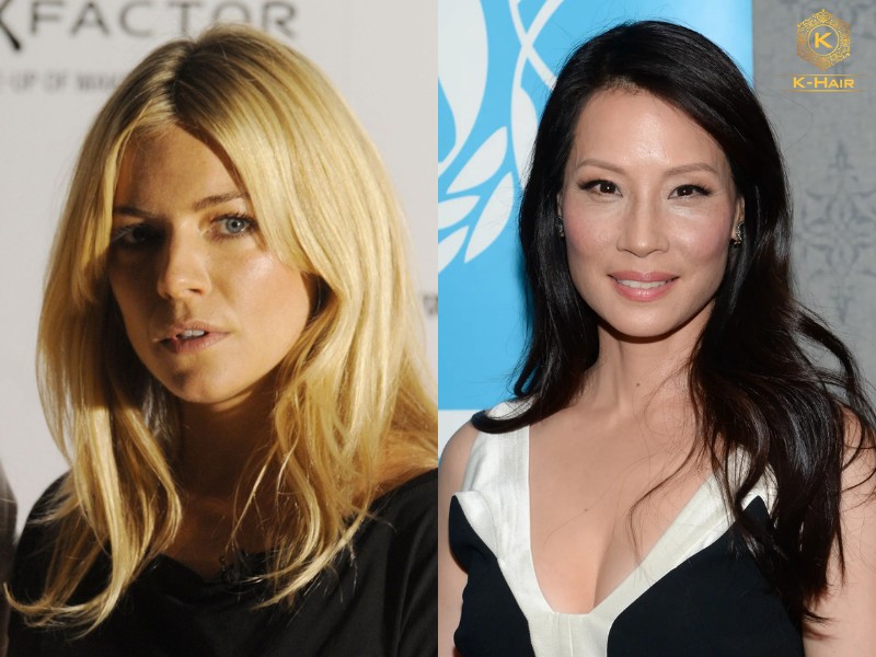 Some celebrities with 1C hair - Sienna Miller and Lucy Liu
