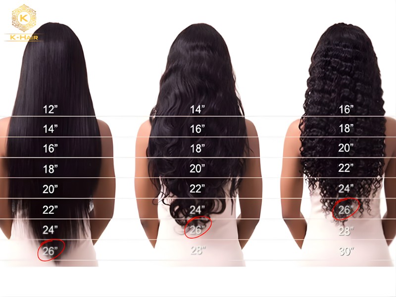 26 Inch Hair Extensions can vary for different hair textures