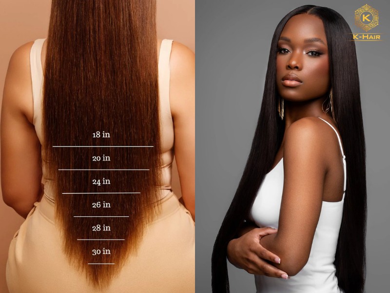 28 inch hair extensions would reach slightly past the waist and lie at the user’s hip