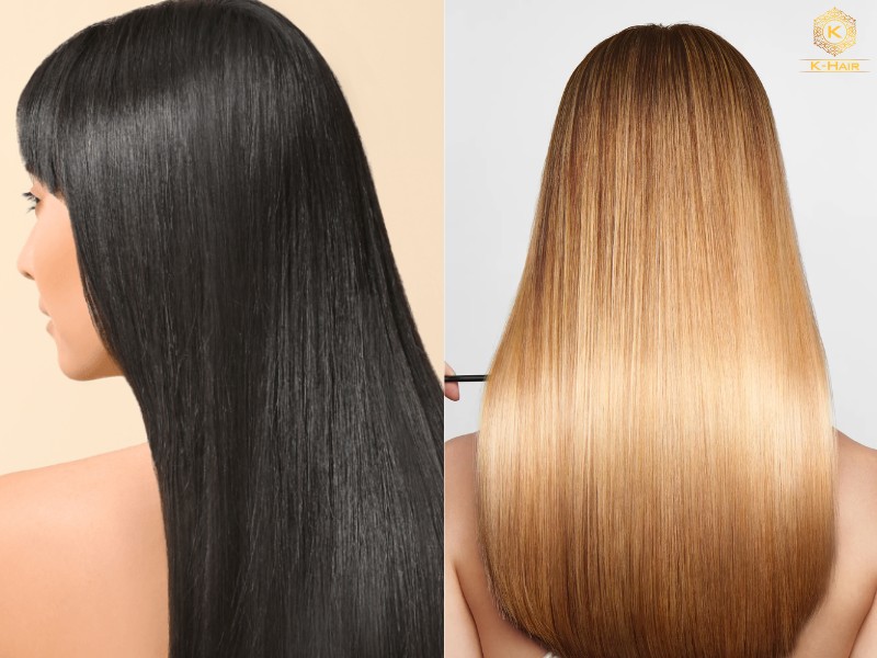 Asian Hair vs Caucasian Hair: Key Differences Explained 6 Due to differences in melanin level, Asian hair tends to be black, while Caucasian hair has a lighter blonde, brown color