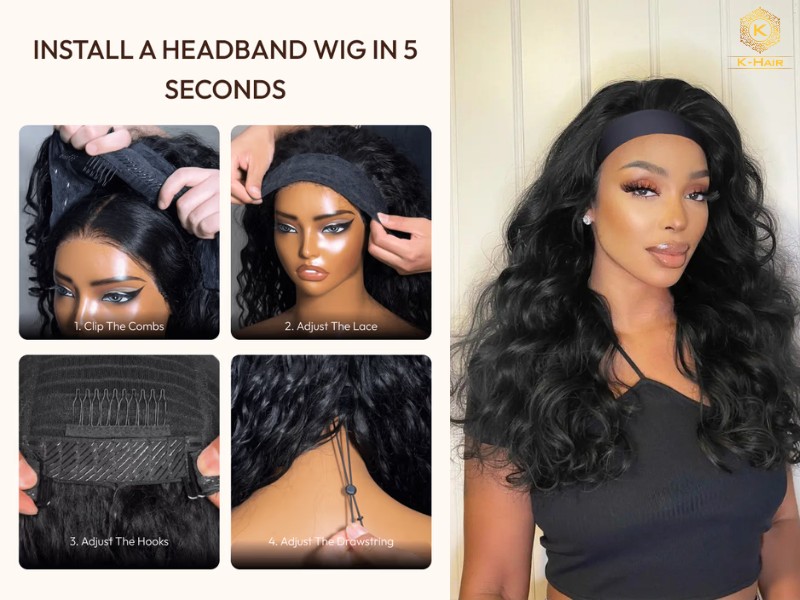 Why Headband Wigs Are a Must-Stock for Retailers in 2026 3 Headband wigs only take you 1-2 minutes to install