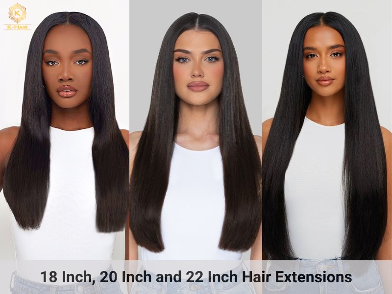 Mid Back Length Hair & Everything You Need to Know 2 Mid back length hair 18 20 22 inch wholesale hair extensions SKU range