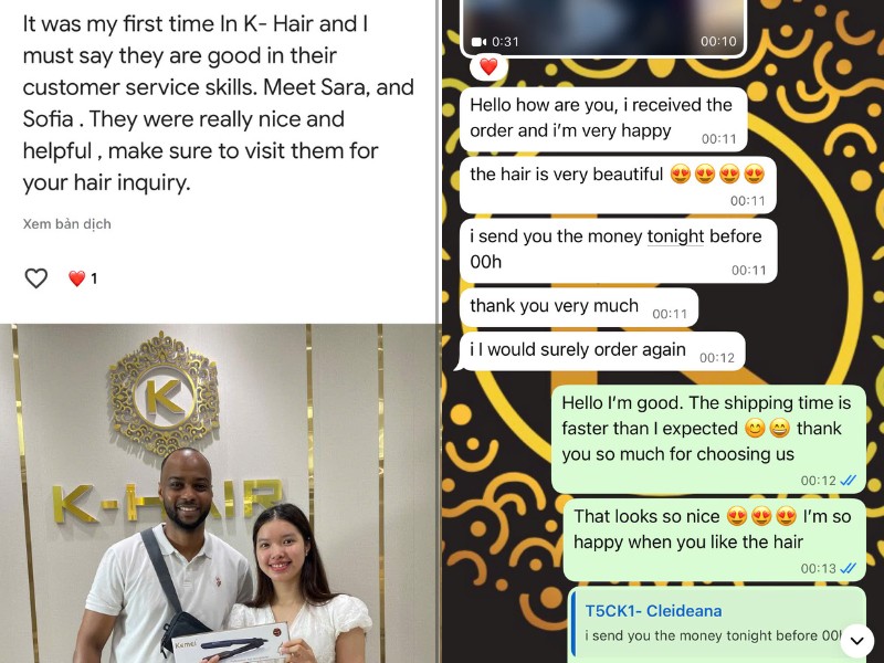 K-Hair wholesale hair factory Vietnam — customer reviews and international buyer testimonials