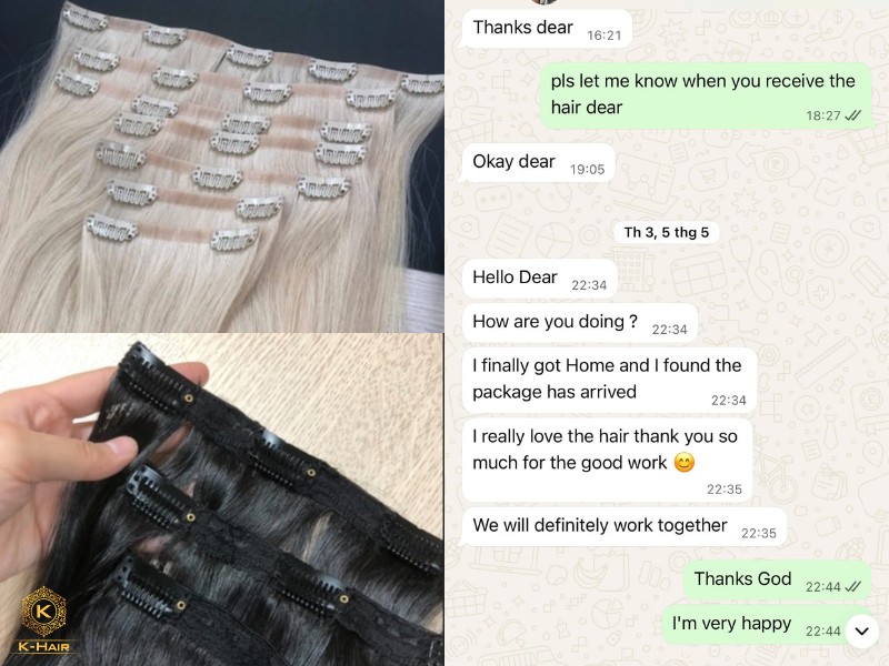 The differences between K-Hair clip-ins and the others are production expertise, high-quality hair and weft materials, as well as their range of customization