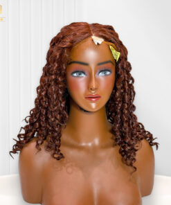 Pixie Curl Orange Color Transparent Lace Front Wig