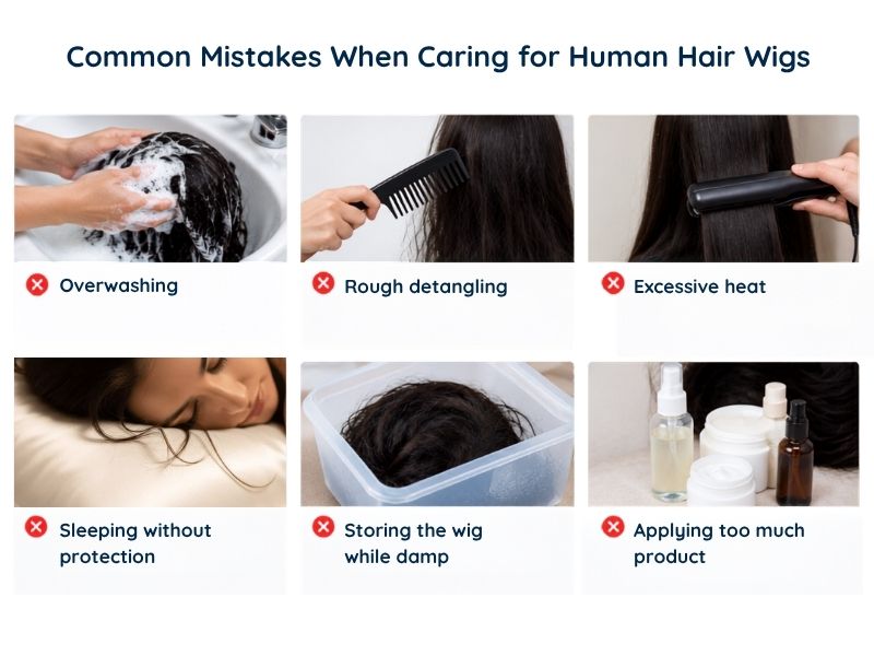 How to Care for Human Hair Wigs: A Complete Routine 11 Common mistakes to avoid with human hair wigs