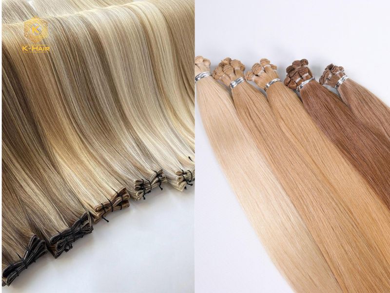 European Hair: Sourcing, Quality, and Supplier Guide 3 European hair extensions in blonde and brown natural shades